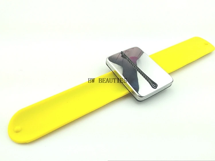US $259.59 100PcsLot Salon Hairdressing Accessories Magnetic Hair Grip Holder Belt Flexible Hair Clips Pins Holder Wrist Band Tools