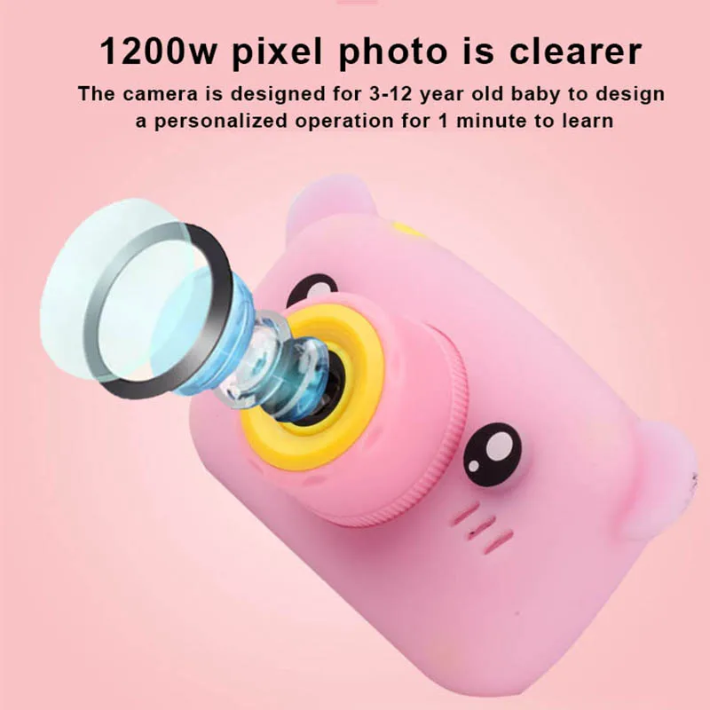  HobbyLane Portatili Per Bambini 1300W HD Digital Macchina Fotografica Carino Figura Dell'orso Del F