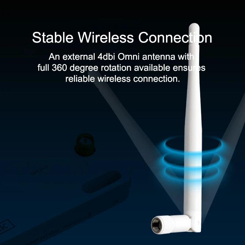 TOTOLINK EX100 150 Мбит/с USB Wi Fi расширитель диапазона со стабильной антенной 4dBi
