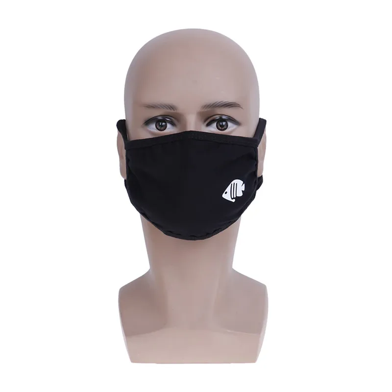1 шт ветронепроницаемые рот-муфельные бактерии доказательство маски для лица для защиты от гриппа уход многоразовая черная хлопковая маска для губ аниме анти Пылезащитная маска