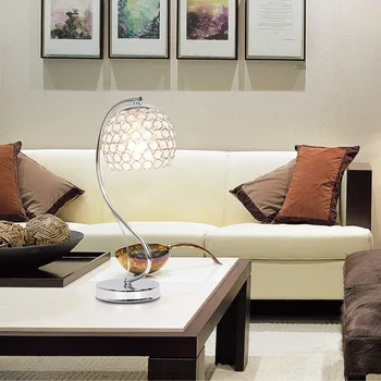 

Modern Simple Crystal Table Lamp Bedside Fashion Living Room Lamp Decoration Warm Wedding Table Lamp Wholesale