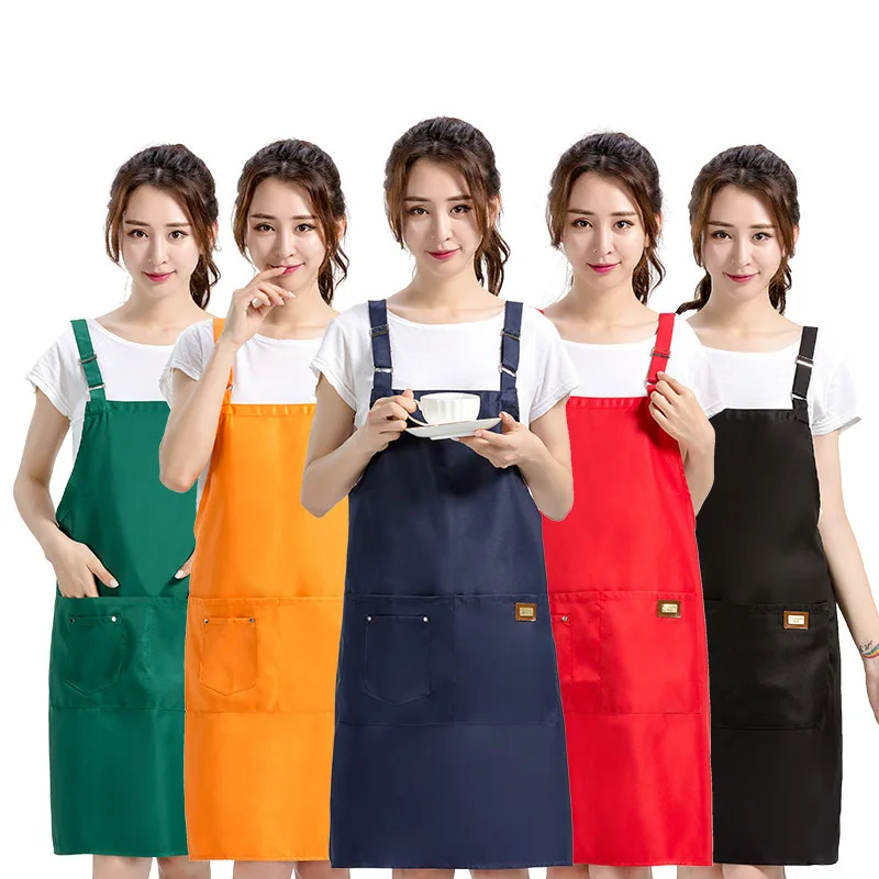 

Apron For Woman Men Cooking Kitchen Chef BBQ Hairdresser Aprons Waiter Cafe Shop Custom Gift Bibs Wholesale Dropshipping