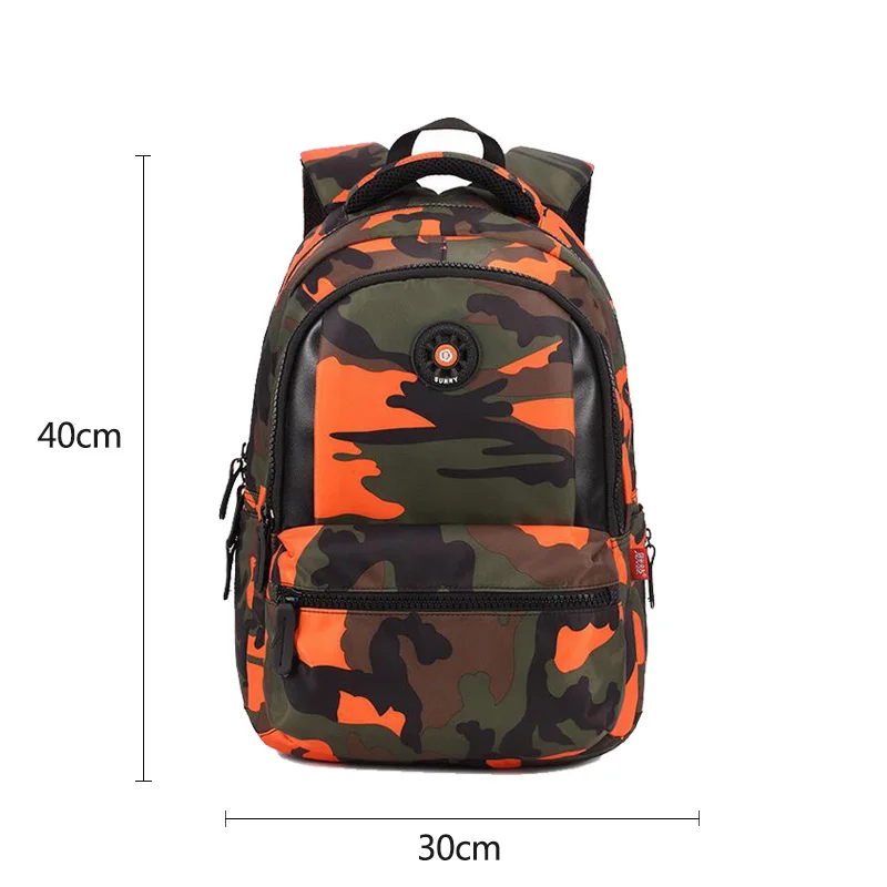 Рюкзак Мода камуфляж малыш рюкзак сумка школьные сумки рюкзак путешествия сумки для круто мальчик и девочка - Цвет: Orange small