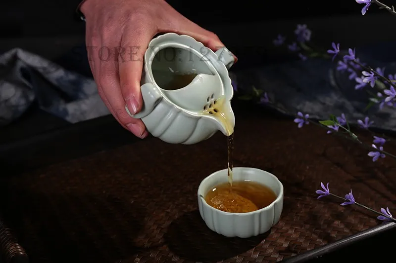 Ручная кружка Quik 1 горшок 1 чашка офисный дорожный чайный набор подвески-талисманы в китайском стиле чайный горшок Пуэр Улун фарфор 2 цвета на выбор