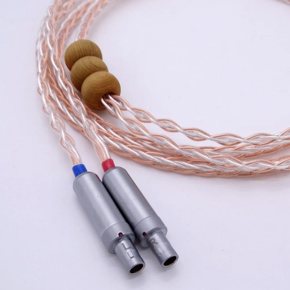 1 8 м DIY Hi end 5n 4 + гибридный Pcocc посеребренный кабель для наушников SENNHEISER HD800|headphone