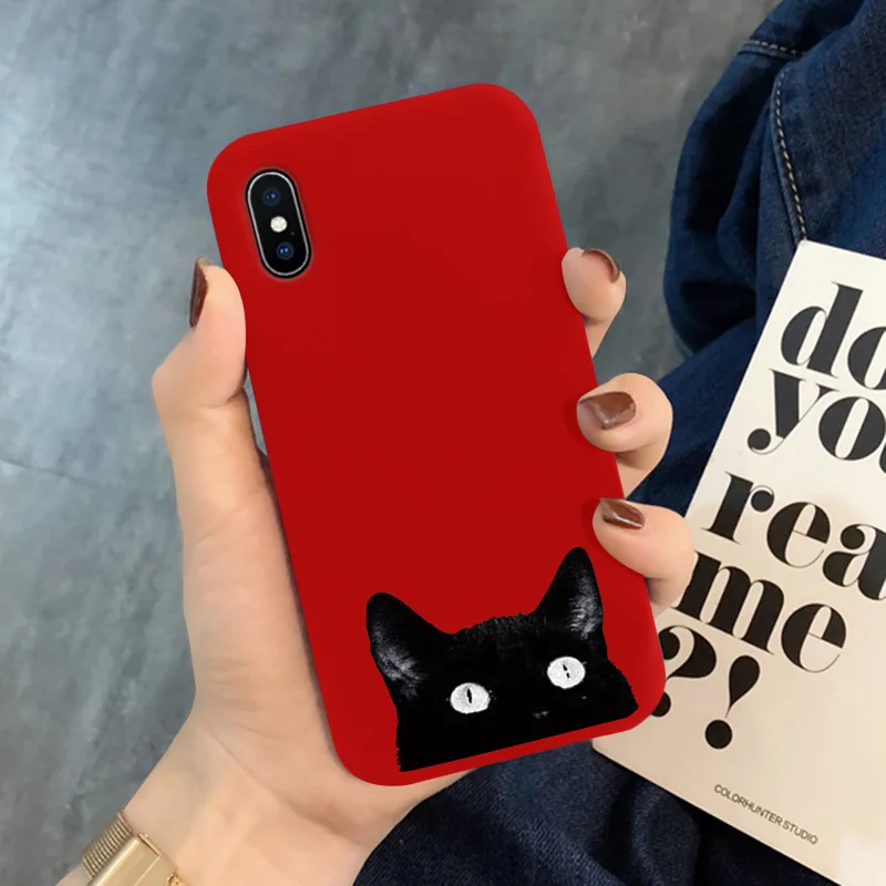 Мягкий чехол из ТПУ с мультяшным котом для iPhone XR, 6 S, 8, 7, 6 S Plus, задняя крышка для iPhone X, для iPhone 11 Pro, XS Max, чехол для телефона, силиконовый чехол - Цвет: Kho-dbheimao