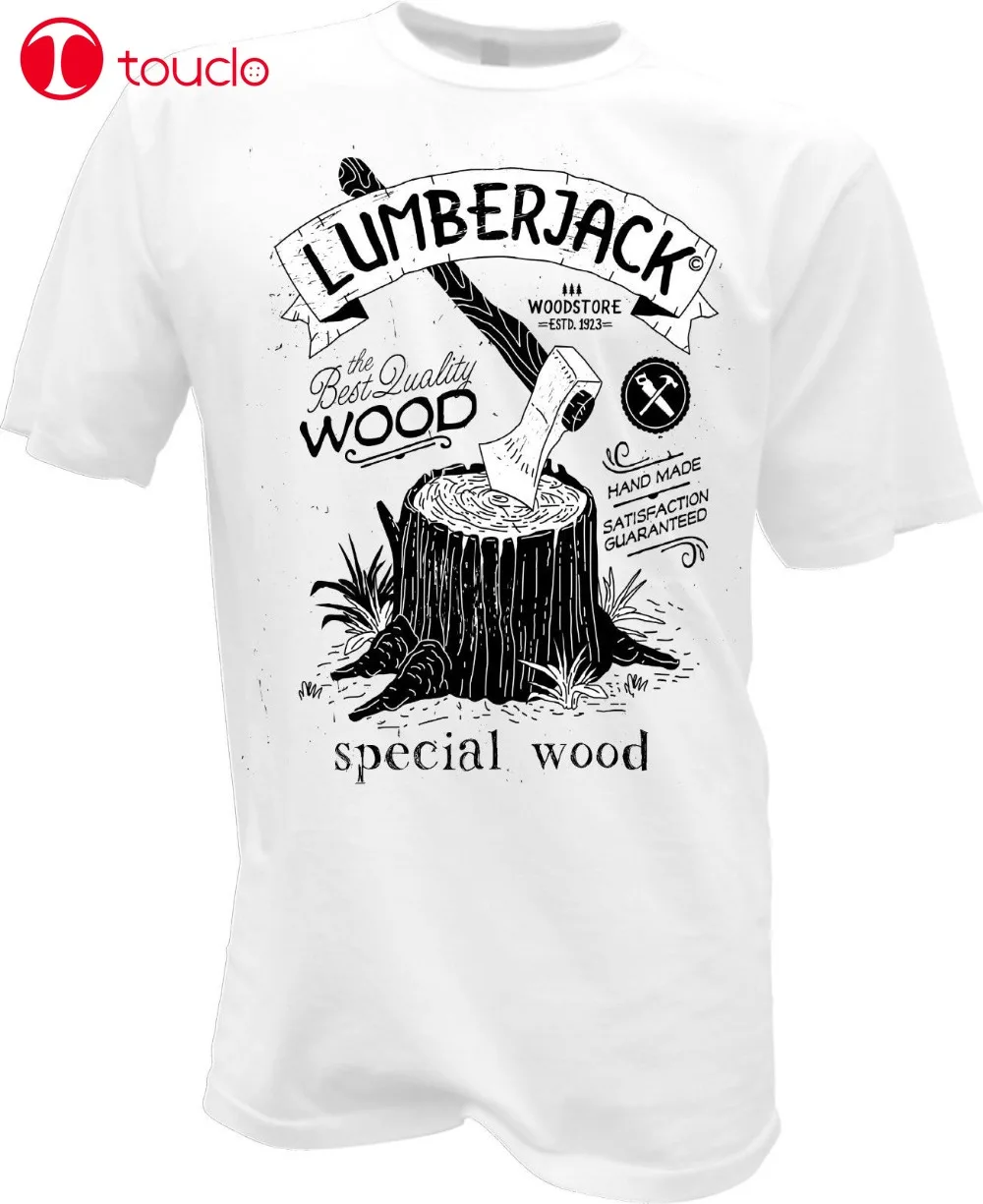 Летняя Повседневная Мужская футболка хорошее качество Lumberjack Hemd Wald Axt Holz Waldarbeiter
