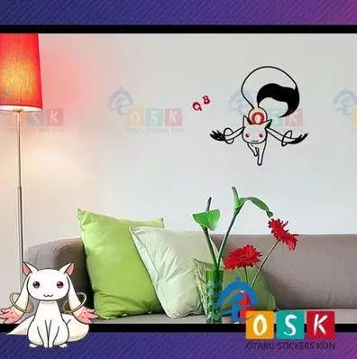 

Japanese Cartoon FANS Puella Magi Madoka Magica Incubator QB Vinyl Wall Sticker Decal Decor Home Decorative Decoration 134