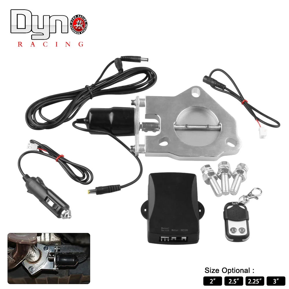 

2"/2.25"/2.5"/3" Stainless Electric Exhaust Downpipe Cutout Valve Motor Kit with Wireless Remote control 12ft Wiring Harness Kit