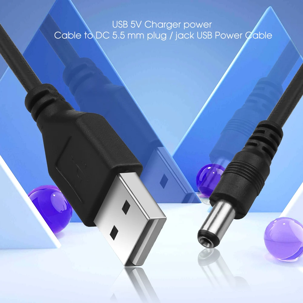 Kebidumei USB 5V Зарядное устройство Кабель питания USB для DC 5,5 мм разъем/разъем USB кабель питания для MP3/MP4 плеера