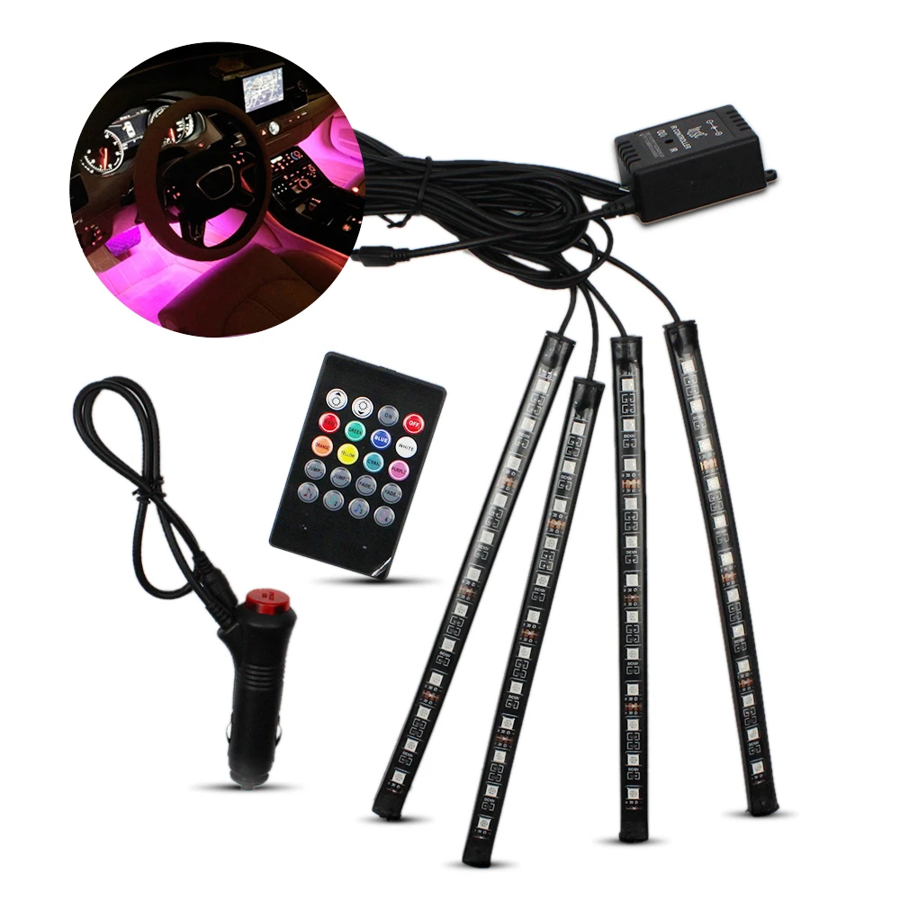 Car led strip lights with remote controller (8)