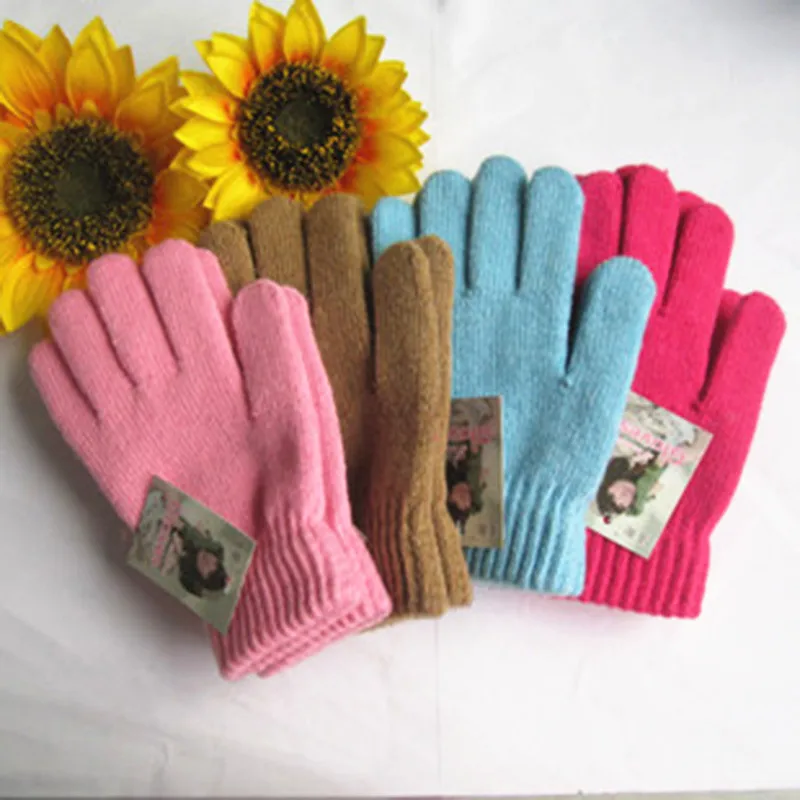 Мода сенсорный экран перчатки зима шерсти трикотажные сгустите теплые перчатки варежки мужчины женщины feminina Guantes luvas luva перчатки женские