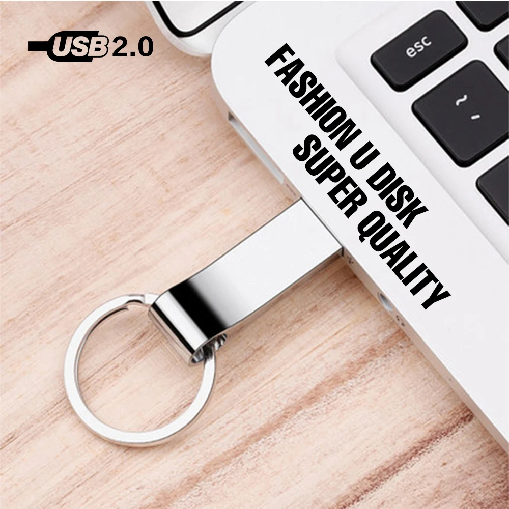 Горячий металлический usb флэш накопитель с кольцом для ключей карта памяти 8 Гб 128