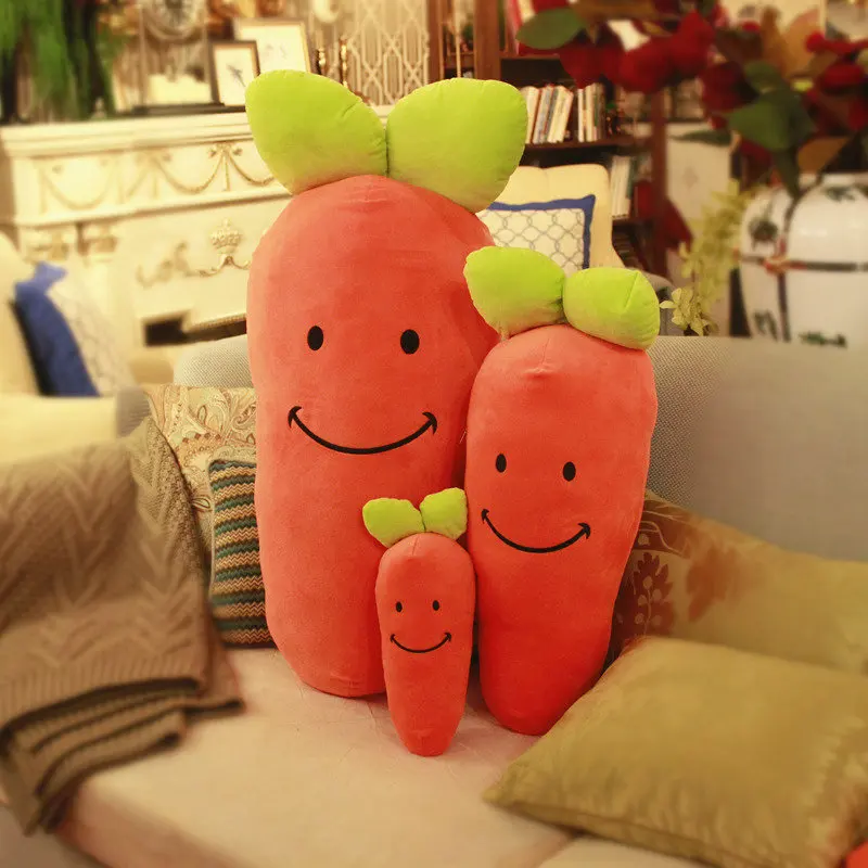 Drop shipping 1pc 30/60/90cm 2 Patterns Cartoon Soft Carrot Toy plush