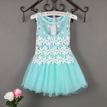 

Women Dress 2018 Summer High-End Lace Totem Sweet Princess Dress Sleeveless