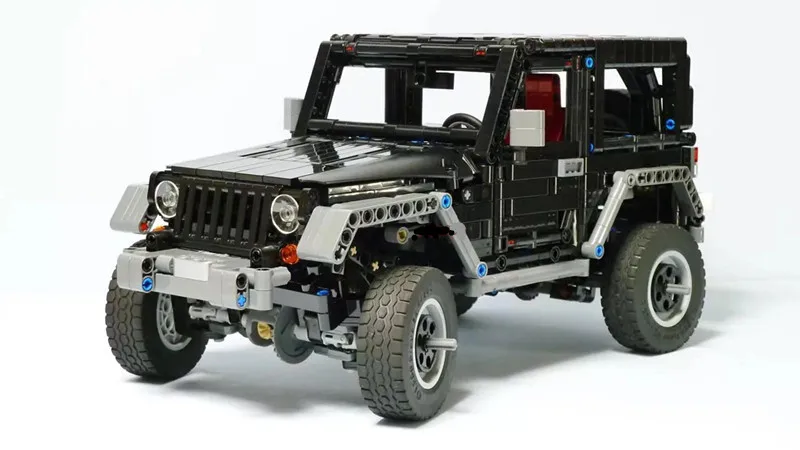 Новый MOC Technic Jeep Wrangler Радиоуправляемый двигатель функция мощности подходит для
