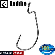 100 шт./лот рыболовный крючок KD38105 рыболовный крючок 1/0#-2/0-3/0-4/0-5/0 крючок под червя черный Солор большой Рыболовный крючок одиночные крючки