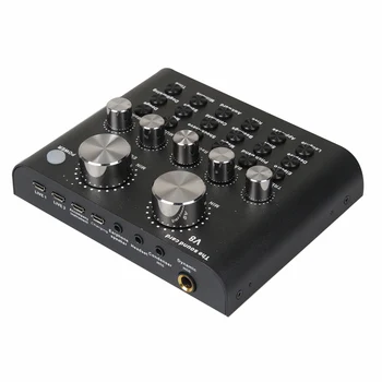 

V8S Audio USB Headset Microphone Webcast Personal Entertainment Streamer Live Sound Card for Phone Computer PC