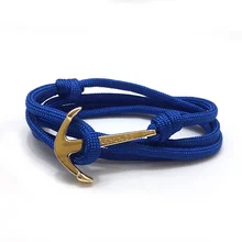 LIVVY 2016 charm pirate leather rope anchor Bracelet men and women casual jewelry bracelet Posey style jewelry gift