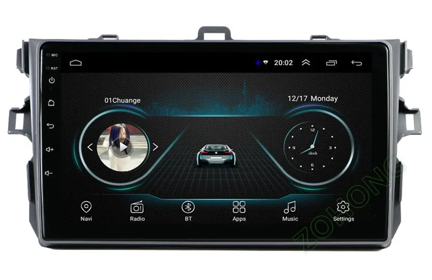 Top 4G 2+32Gb 2.5D Android car multimedia player for Toyota Corolla 2007 2008 2009 2010 2011 CAR gps navigation autoradio recorder 19