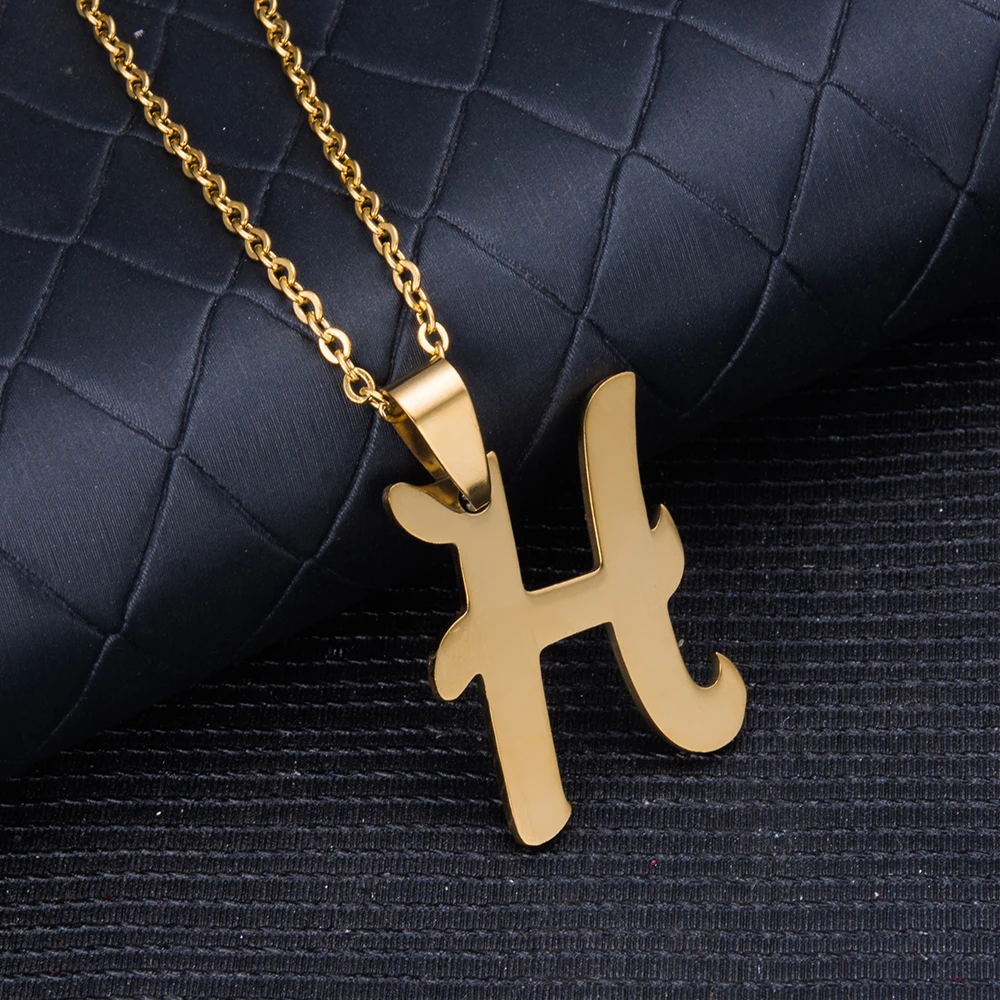Wando Small Letter H Necklace Gold 