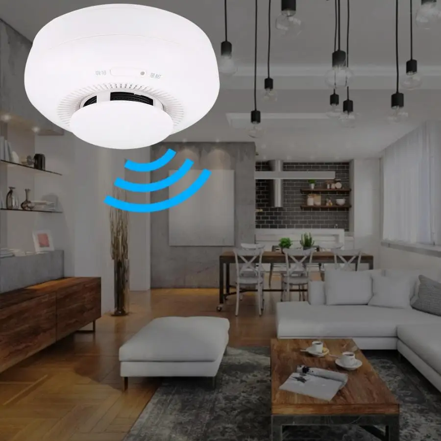 

Wireless Smoke Detector Fire Protection Intelligent Sensor Portable