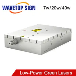 WaveTopSign 532nm 7 Вт 20 Вт 40 Вт ель низкой мощности Nanosecond зеленые лазеры модуль использовать для зеленой лазерной маркировки машины