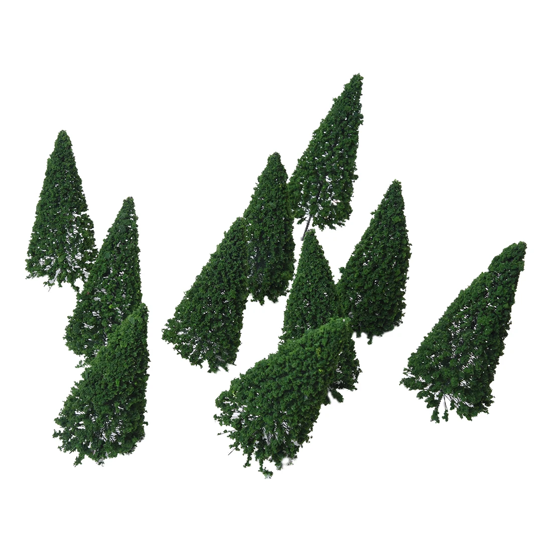 

HOT SALE 10pcs Scenery Landscape Model Cedar Trees 12cm---Dark Green
