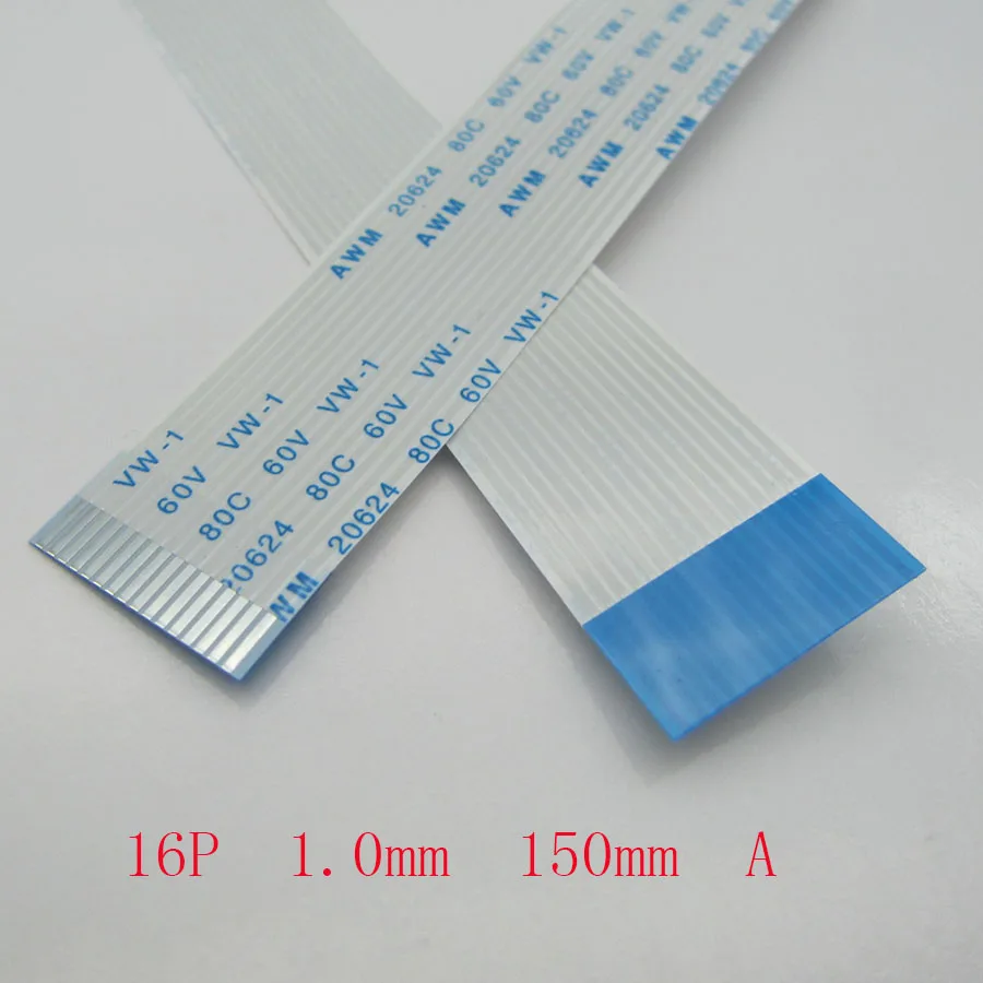 2PCS New FFC FPC 16pin flat flexible cable 1.0mm pitch forward Length