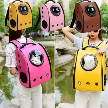 

2019 Portable breathable cat bag Abrasion-resistant Pet Shoulder Bag Space Capsule Backpack Dog Cat Travel Cage Outdoor Bag