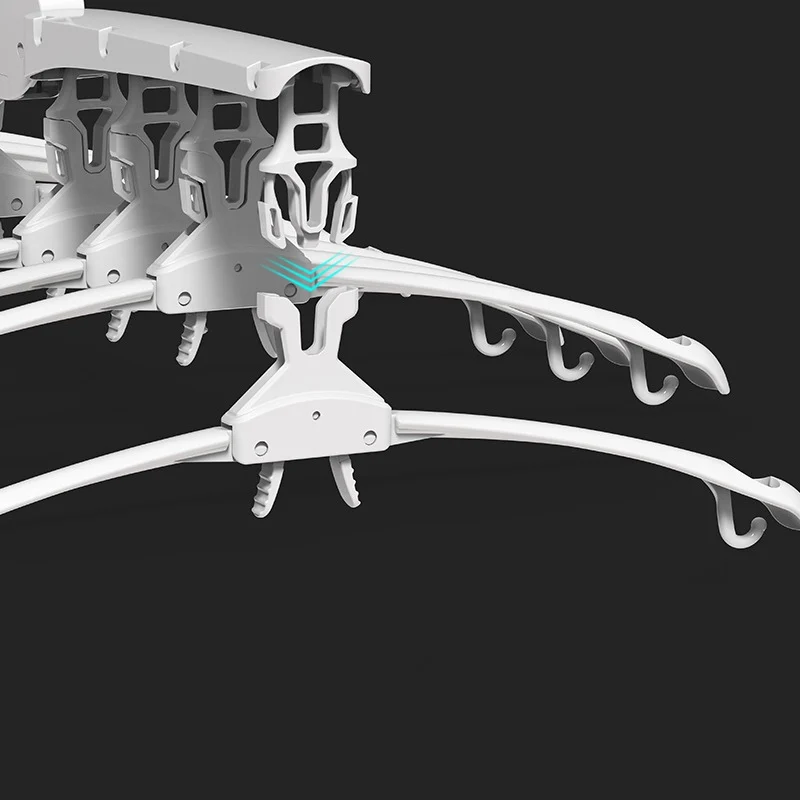 360 ° многофункциональная Волшебная вешалка Пластиковая Складная Волшебная Съемная стойка для хранения одежды восемь в вешалка для одежды телескопическая