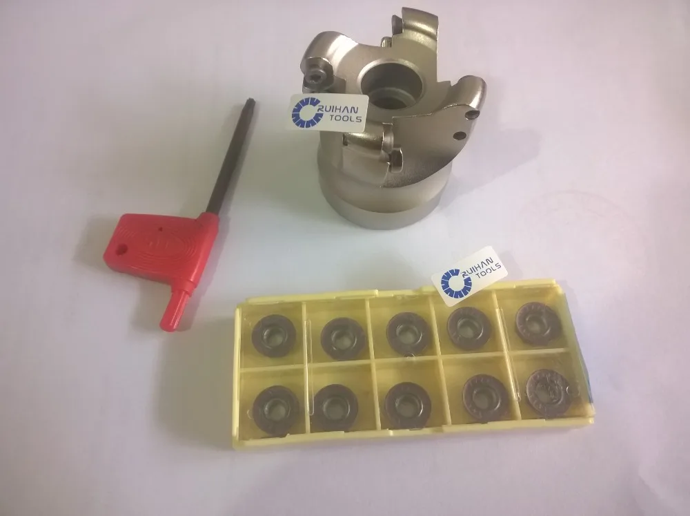 1pc Face Mill Head EMRW6R S80 27 5T with 10pcs carbide Insert