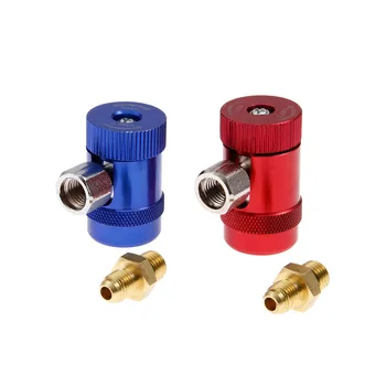 

1Pair Adjustable R1234yf Car AC High/Low Side Quick Coupler Connector Quick Coupler Adapter Conversion Kit for Land Rover Kit