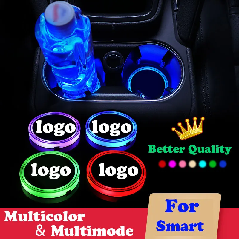 2X автомобильный световой подстаканник для Smart fortwo 451 453 FORSPEED FORFOUR ROADSTER FORSTARS