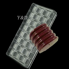 3D DIY ясно столбца волна пульсации Shaped PC поликарбонат шоколадная Форма модели лоток