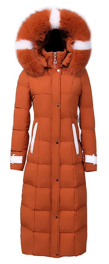 Excellent New Winter down jacket women Lengthen parka Fox big fur collar Hooded coat female Plus size Thicken high quality down coats 2199 2
