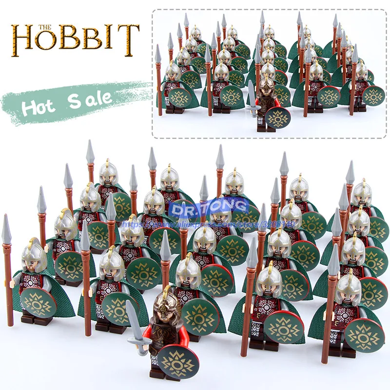 Comprar 21 piezas el Señor de los anillos Castillo Medieval caballeros héroe de SpartaMini bloques de construcción ladrillos armadura juguetes para niños PG502 PG520
