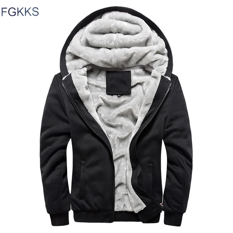 

FGKKS High Quality Men Hoodies Tops Autumn Winter Male Fashion Hooded Thicken Hoodie Sweatshirt Men's Warm Fashion Hoodies