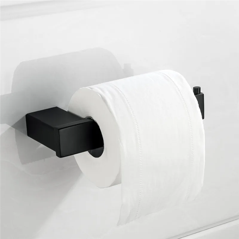 Новый SUS 304 нержавеющая сталь аксессуары для ванной набор черный матовый бумага держатель Зубная щётка держатель вешалка для полотенец