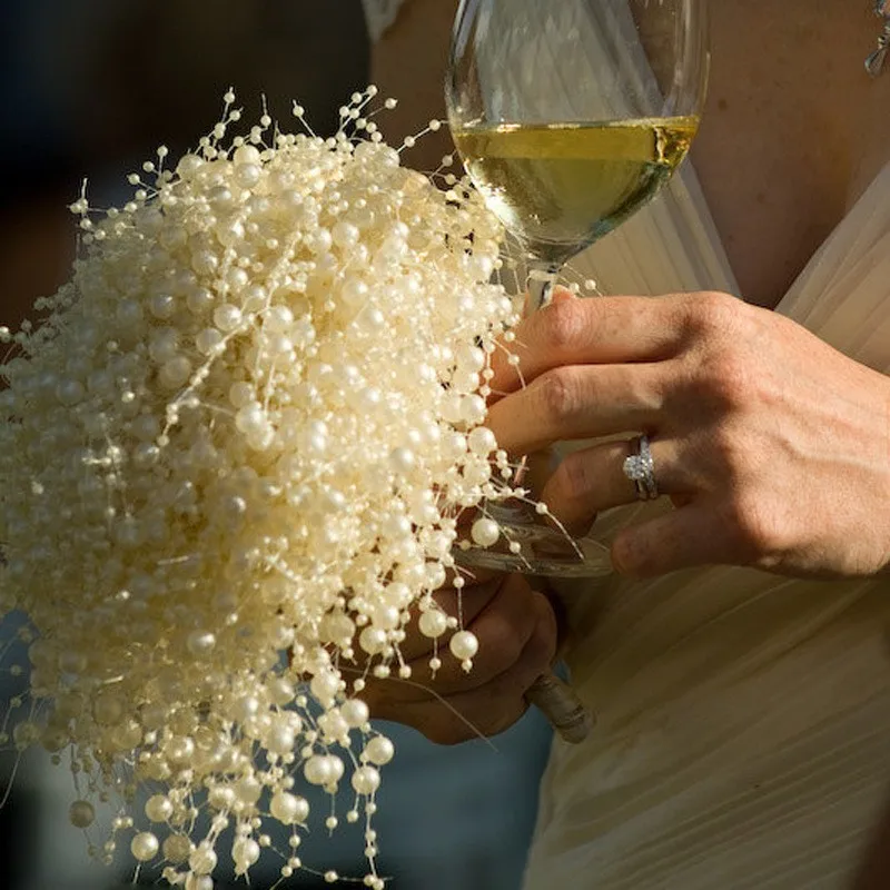 5m DIY Wedding Decoration Artificial Pearl Beads Chain Table Centerpieces Supplies Bride Bouquet Hair Accessories Flower Garland