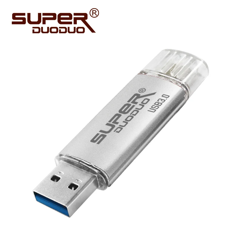 Водонепроницаемый USB флеш-накопитель 64 ГБ, флешка, мини USB флешка, 16 ГБ, металлическая флешка, 128 ГБ, флеш-карта памяти, 32 ГБ, usb 3,0, диск на ключ - Цвет: silver 3.0