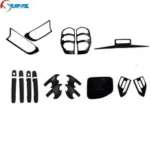 for ford ranger 2016 wildtrak accessories ABS car styling black full kit set for ford ranger wildtrak 2016 pickup rangers