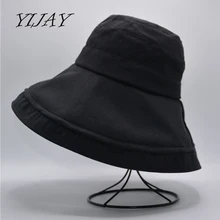 YIJAY fashion all-match women hats casual korean sunscteen foldable japanese style hats sun hat women