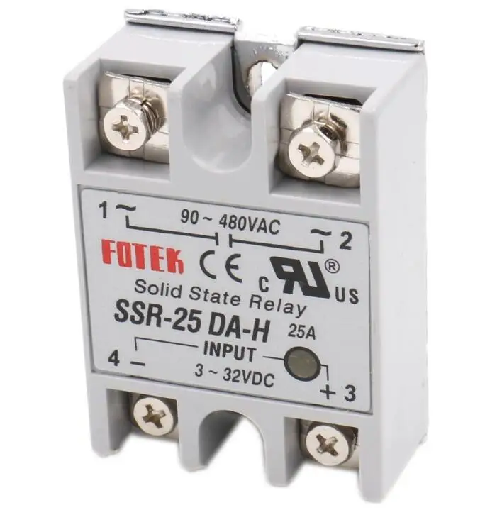

1 PCS Solid State Relay SSR-25-DA-H DC to AC 25A INPUT 3-32VDC OUTPUT 90-480VAC