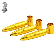 SY металлический, в форме пули, портативный алюминиевый сплав, креативная курительная трубка, травяные табачные трубки, аксессуары для курения