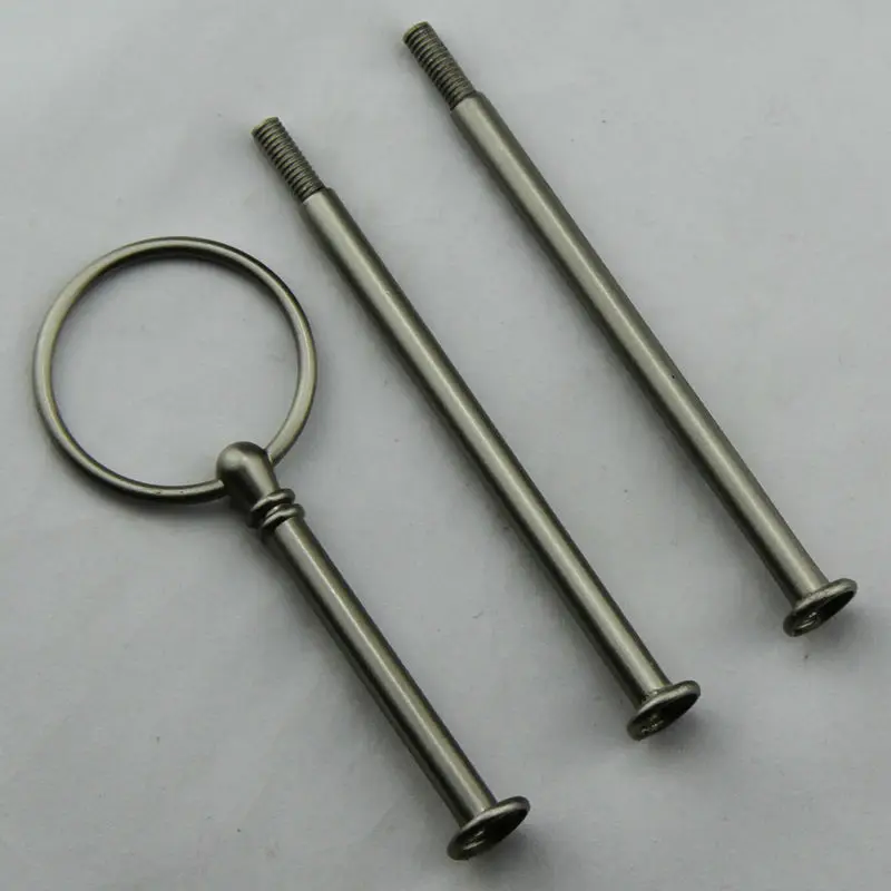 Wholesale inferior smooth and bronze 3 tier round style cake stand rods