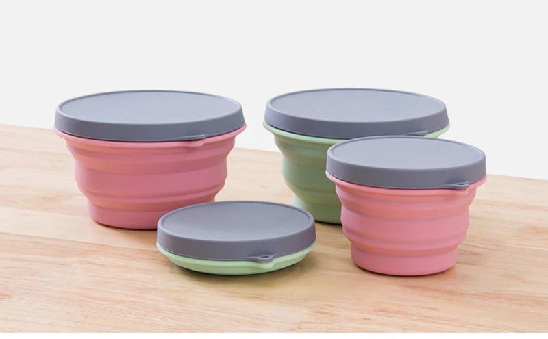 TUUTH Silicone Lunch Box Portable Folding Bowl Eco-Friendly Matetial Food Container For Picnic Office Workers School A3