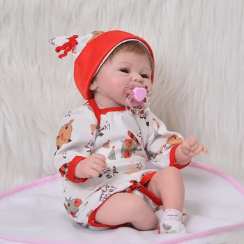 

42cm Handmade reborn dolls Soft Silicone vinyl Reborn baby doll Toys Toddler adorable play house bonecas doll hot sale toys