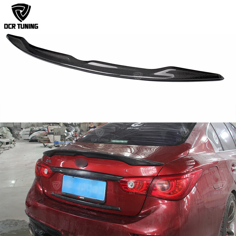 Carbon Rear Lips For Infiniti Q50 Q50S Carbon Spoiler 2014 2015 2016