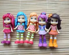 2 pçs 8cm polly bolsos princesa adorável boneca bolo micro paisagem anime figuras periféricas artigos de decoração